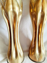Load image into Gallery viewer, SOLD French Trench Art Vases, 75mm Field Gun Shell Vases 1916, Beautifully Worked Fluted Design, Fired During Battle of Verdun