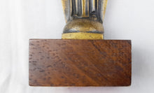 Load image into Gallery viewer, Art Deco Bronze Of Jesus Christ By Maria Caullet Nantard, 6.25 by 4.75 Inches Circa 1925 Solid Bronze On Oak Base