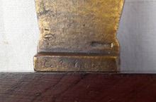 Load image into Gallery viewer, Art Deco Bronze Of Jesus Christ By Maria Caullet Nantard, 6.25 by 4.75 Inches Circa 1925 Solid Bronze On Oak Base