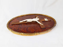 Load image into Gallery viewer, Dieppe Work Ivory Crucifix, Travail Dieppoise, Carved Ivory Corpus Christi 13.5 cm On Oak Cross On Burr Walnut, Circa 1830
