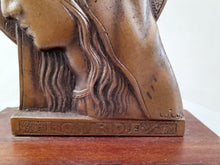 Load image into Gallery viewer, Art Deco Bronze of Our Lady of Lourdes Marked Lojou, Circa 1930, 9x8 centimetres not including the base, Excellent Condition
