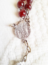Load image into Gallery viewer, Antique French Rosary Solid Silver Art Nouveau From Lourdes France Five Decade Late 19th Century