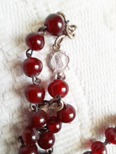 Load image into Gallery viewer, Antique French Rosary Solid Silver Art Nouveau From Lourdes France Five Decade Late 19th Century