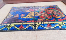 Load image into Gallery viewer, Limoges Enamel Of The Virgin Mary With Jesus by Marguerite Sornin, Detail From Stained Glass Windows At Bourges Cathedral