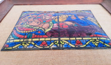 Load image into Gallery viewer, Limoges Enamel Of The Virgin Mary With Jesus by Marguerite Sornin, Detail From Stained Glass Windows At Bourges Cathedral