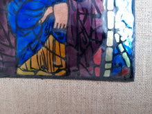 Load image into Gallery viewer, Limoges Enamel Of The Virgin Mary With Jesus by Marguerite Sornin, Detail From Stained Glass Windows At Bourges Cathedral