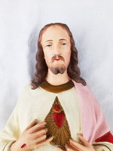 Load image into Gallery viewer, Sacred Heart Of Jesus Statue, Circa 1860, Sacré Coeur de Jésus, 46 cm Tall, Beautifully Detailed