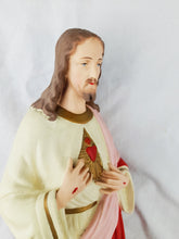 Load image into Gallery viewer, Sacred Heart Of Jesus Statue, Circa 1860, Sacré Coeur de Jésus, 46 cm Tall, Beautifully Detailed