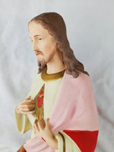 Load image into Gallery viewer, Sacred Heart Of Jesus Statue, Circa 1860, Sacré Coeur de Jésus, 46 cm Tall, Beautifully Detailed