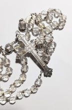 Load image into Gallery viewer, Art Deco Rosary, Solid Silver Cross, Links and Chain, Hand Made, Rock Crystal Beads, Hallmarked, Circa 1925