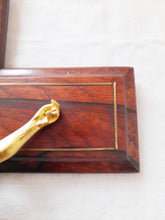 Load image into Gallery viewer, Antique Chapel Crucifix, Gilded Spelter Corpus Christi Mounted On Walnut Cross , Presentation In Commemoration 1919-1920