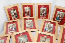 Load image into Gallery viewer, 15 Stations Of The Cross, Complete Framed Set of Lithographs by Guiseppi Vincentini, Each Frame 30x23 Centimetres
