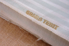 Load image into Gallery viewer, Vintage Striped Satin Fabric, Soft Cotton Backing, 98 x 320 Centimetres, Pale Green Stripe