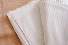 Load image into Gallery viewer, Vintage Striped Satin Fabric, Soft Cotton Backing, 98 x 320 Centimetres, Pale Green Stripe