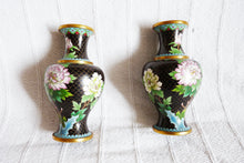 Load image into Gallery viewer, Pair of Chinese Cloisonne Vases, Finest Quality, 21 x 11 Centimetres Purchased In China 1950