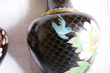 Load image into Gallery viewer, Pair of Chinese Cloisonne Vases, Finest Quality, 21 x 11 Centimetres Purchased In China 1950