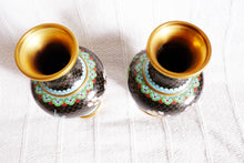 Load image into Gallery viewer, Pair of Chinese Cloisonne Vases, Finest Quality, 21 x 11 Centimetres Purchased In China 1950