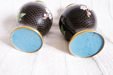 Load image into Gallery viewer, Pair of Chinese Cloisonne Vases, Finest Quality, 21 x 11 Centimetres Purchased In China 1950