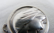 Load image into Gallery viewer, Silver Lourdes Medal By Jean Blanche of Paris Circa 1880, 3 centimetres Diameter, 10.1 grams, Plus New 925 Silver Chain