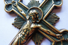 Load image into Gallery viewer, Bronze Wall Cross In The Style of Max Le Verrier, French Circa 1930, 19x14.5 Centimetres, Excellent Condition