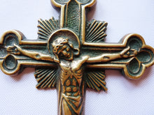 Load image into Gallery viewer, Bronze Wall Cross In The Style of Max Le Verrier, French Circa 1930, 19x14.5 Centimetres, Excellent Condition