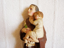 Load image into Gallery viewer, St Anthony Of Padua, Antique Polychrome Statue, Circa 1850, Lovely Condition, 32 Centimetres Tall