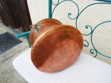 Load image into Gallery viewer, Antique Copper Pot, French, Completely Hand Made Heavy Pot with Brass Handle 30 x 35 x 25 cm, Beautiful Condition, Exceptional Quality