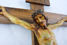 Load image into Gallery viewer, Antique Crucifix, Cold Painted Bronze, Probably Austrian, Early 19th Century, 27 x 19 Centimetres