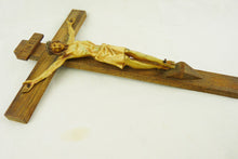 Load image into Gallery viewer, Antique Crucifix, Cold Painted Bronze, Probably Austrian, Early 19th Century, 27 x 19 Centimetres
