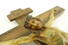 Load image into Gallery viewer, Antique Crucifix, Cold Painted Bronze, Probably Austrian, Early 19th Century, 27 x 19 Centimetres