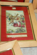 Load image into Gallery viewer, 15 Stations Of The Cross, Complete Framed Set of Lithographs by Guiseppi Vincentini, Each Frame 30x23 Centimetres