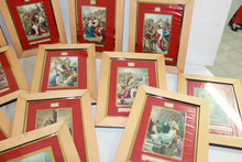 Load image into Gallery viewer, 15 Stations Of The Cross, Complete Framed Set of Lithographs by Guiseppi Vincentini, Each Frame 30x23 Centimetres