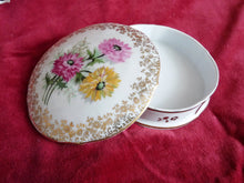 Load image into Gallery viewer, Limoges Dresser Box, By  Henri Remouleau, Hand Painted Floral Motif and Gold Trim circa 1920