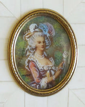 Load image into Gallery viewer, Antique Miniature Painting, French Miniature, Ivory With Ivory Frame By Avorio D.M.  Circa 1910