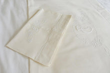 Load image into Gallery viewer, Dowry Sheet, Matching Bolster Cover, Unused Metis  112 x 68 Circa 1920, Mono P.C.