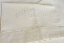 Load image into Gallery viewer, Dowry Sheet, Matching Bolster Cover, Unused Metis  112 x 68 Circa 1920, Mono P.C.