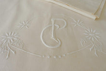 Load image into Gallery viewer, Dowry Sheet, Matching Bolster Cover, Unused Metis  112 x 68 Circa 1920, Mono P.C.