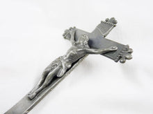 Load image into Gallery viewer, SOLD Holy Water Font, Antique Pewter Stoup, Frog Insignia On Base, Circa 1860