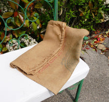 Load image into Gallery viewer, Antique Hemp Potash Sacks, Two 46 x 24 Ins, Circa 1920,  Rustic Sacks From Mines At Alsace