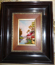 Load image into Gallery viewer, Limoges Enamel Plaque by R Restoueix Depicting Limousin Country Scene