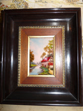 Load image into Gallery viewer, Limoges Enamel Plaque by R Restoueix Depicting Limousin Country Scene