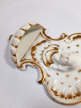 Load image into Gallery viewer, Holy Water Font, Beautiful Antique Porcelain Of Paris, Late 19th Century, Perfect Condition,