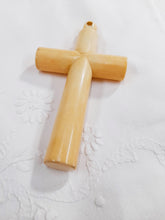 Load image into Gallery viewer, Antique Cradle Cross, Croix De Berceau, French Circa 1860, Finely Carved, Excellent Condition, 11 x 6 x 1.5 Cm