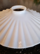 Load image into Gallery viewer, Antique French Shade, Fluted Milk Glass 26 Centimetre Diameter