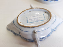 Load image into Gallery viewer, 18th Century Sauce Boat and Dish from La Rochelle, Extremely Rare Example, Circa 1740