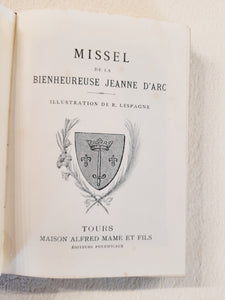 SOLD Joan of Arc Prayer Book With Copper Engraving, Maison Alfred Mame et Fils, Tours, France, Commissioned by Rene Francois, Archbishop of Tours