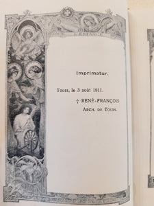 SOLD Joan of Arc Prayer Book With Copper Engraving, Maison Alfred Mame et Fils, Tours, France, Commissioned by Rene Francois, Archbishop of Tours