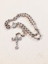 Load image into Gallery viewer, SOLD Antique Silver Rosary, With Silver Beads And Silver Cross, Made in Lourdes France, Late 19th Century, Perfect Condition 35 cm in Length