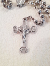 Load image into Gallery viewer, SOLD Antique Silver Rosary, With Silver Beads And Silver Cross, Made in Lourdes France, Late 19th Century, Perfect Condition 35 cm in Length