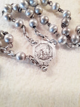 Load image into Gallery viewer, SOLD Antique Silver Rosary, With Silver Beads And Silver Cross, Made in Lourdes France, Late 19th Century, Perfect Condition 35 cm in Length